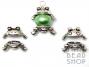Antique Silver Happy Frog Bead Cap Sets